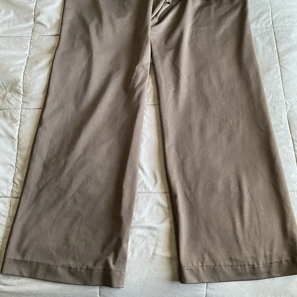 Columbia Large Brown Women's Cropped Ankle Pants Wide Straight Leg Activewear - Picture 6 of 9